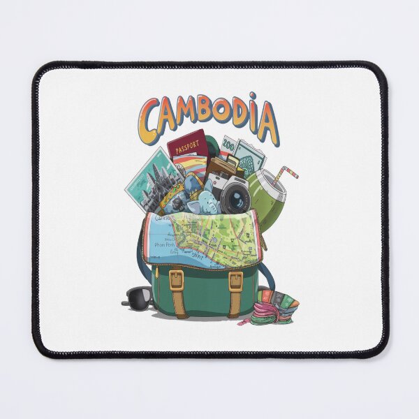 Item preview, Cambodia Angkor wat Asia travel - Cambodia Adventure Backpacking  designed and sold by stickercuffs.