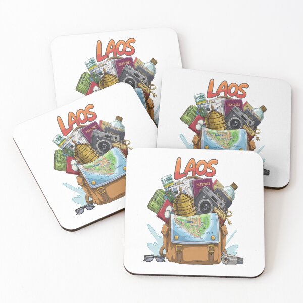 Item preview, Laos Lao Asia travel - Laos Adventure Backpacking  designed and sold by stickercuffs.