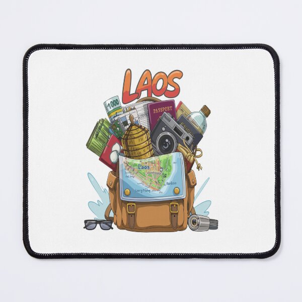 Item preview, Laos Lao Asia travel - Laos Adventure Backpacking  designed and sold by stickercuffs.