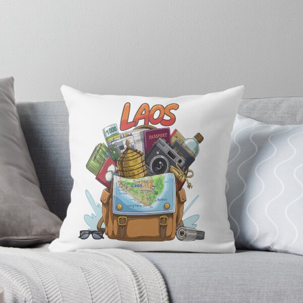 Item preview, Laos Lao Asia travel - Laos Adventure Backpacking  designed and sold by stickercuffs.