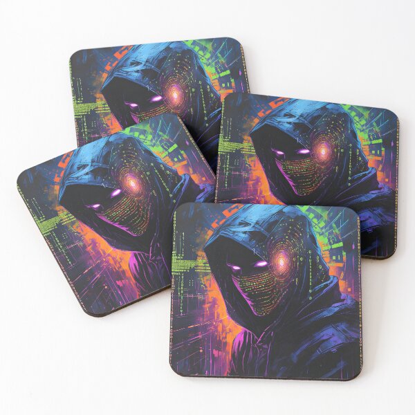 Item preview, Cyberpunk Hacker – Digital Phantom in a Neon Dystopia designed and sold by Nickyayee.