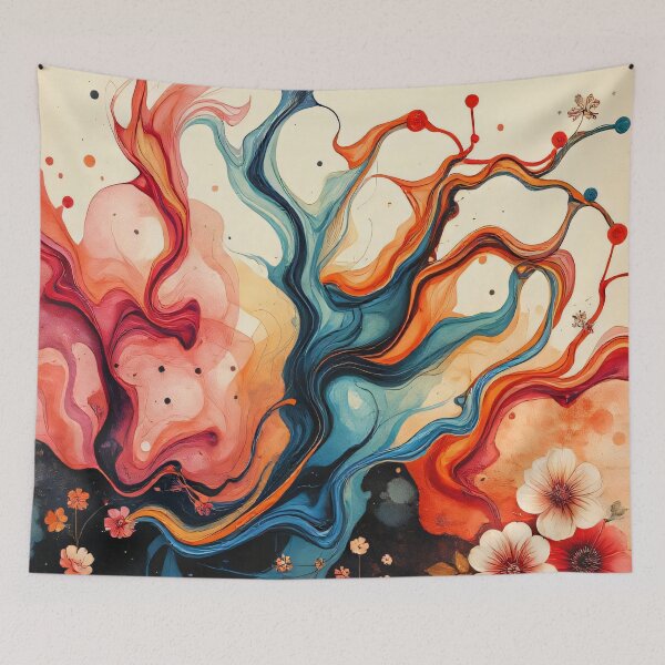 Item preview, Floral Fluidity - Vibrant Abstract Botanical designed and sold by FoisonDesigns.