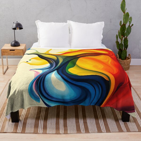 Item preview, Color Burst Abstraction - Vibrant Fluid Energy Art designed and sold by FoisonDesigns.
