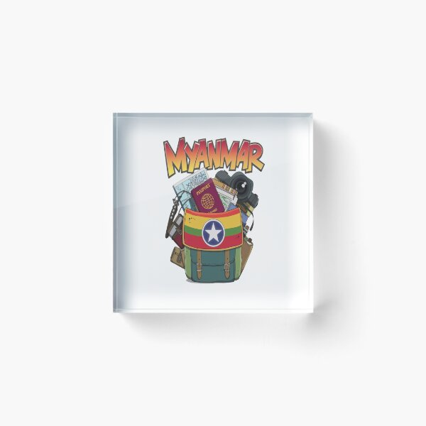 Item preview, Myanmar Burma Asia travel - Myanmar Travel Backpacking Adventure designed and sold by stickercuffs.