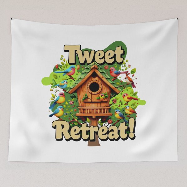Item preview, Tweet Retreat A Cozy Green Haven With Bluebirds designed and sold by SplashTastic.