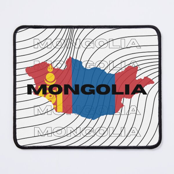 Item preview, Flag Map of Mongolia designed and sold by nyblydd.
