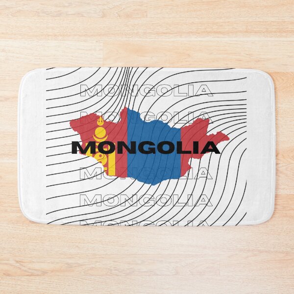 Item preview, Flag Map of Mongolia designed and sold by nyblydd.