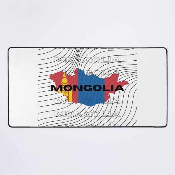 Item preview, Flag Map of Mongolia designed and sold by nyblydd.