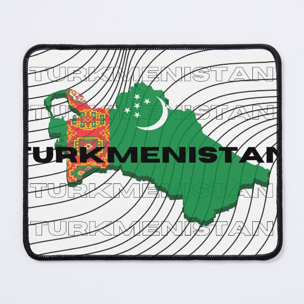 Item preview, Flag Map of Turkmenistan designed and sold by nyblydd.