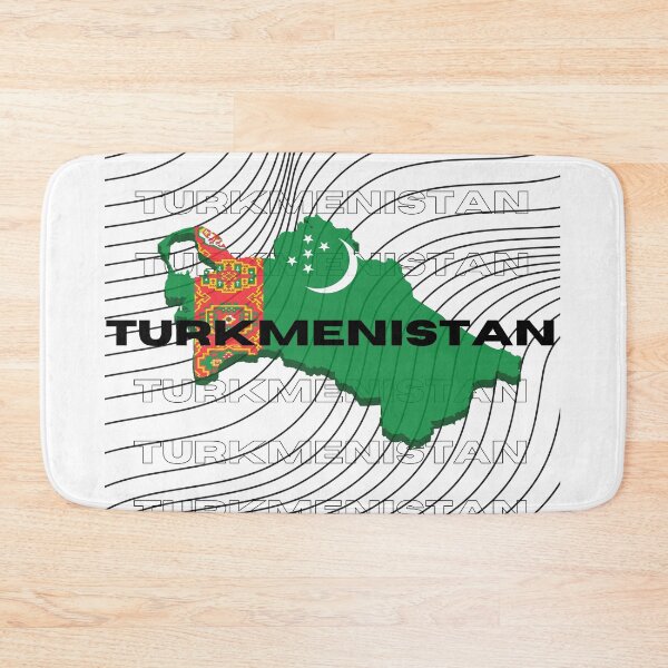 Item preview, Flag Map of Turkmenistan designed and sold by nyblydd.