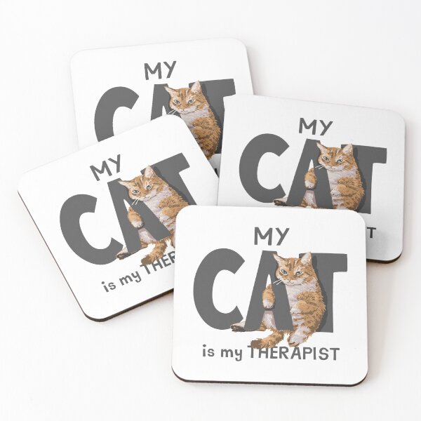 Item preview, "My Cat Is My Therapist – Funny Cat Quote, Feline Therapy, Mental Health, Pet Lover, Cat Mom & Dad Gift" designed and sold by artworkathome.