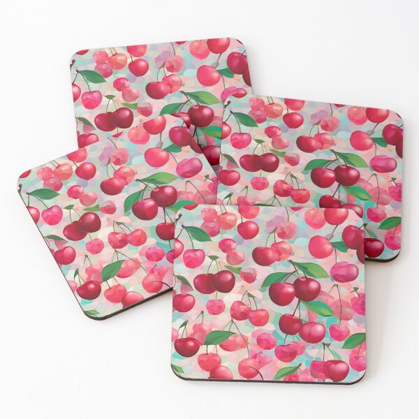 Item preview, Pastel Cherry Mosaic Pattern designed and sold by Glam-OOTD.
