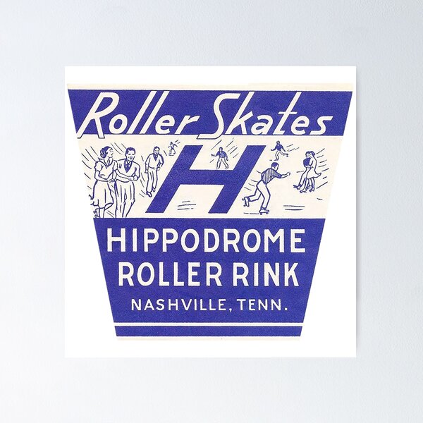 Artikelvorschau, Hippodrome Roller Skating Nashville Tennessee Roller Skating Rink Aufkleber Aufkleber Label Design 5 entworfen und verkauft von tislord.