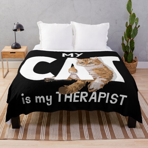 Item preview, "My Cat Is My Therapist – Funny Cat Quote, Feline Therapy, Mental Health, Pet Lover, Cat Mom & Dad Gift" designed and sold by artworkathome.