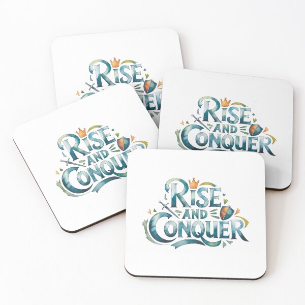 Item preview, Rise And Conquer - Cute Watercolor Motivational Quotes designed and sold by RiceArtShop.