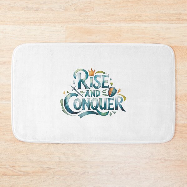 Item preview, Rise And Conquer - Cute Watercolor Motivational Quotes designed and sold by RiceArtShop.
