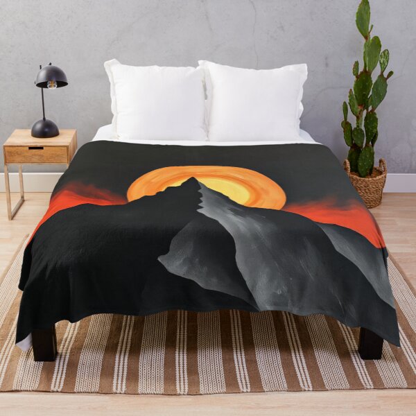 Item preview, Eclipse Inferno: Dark Mountain Silhouette at Fiery Sunset designed and sold by FoisonDesigns.