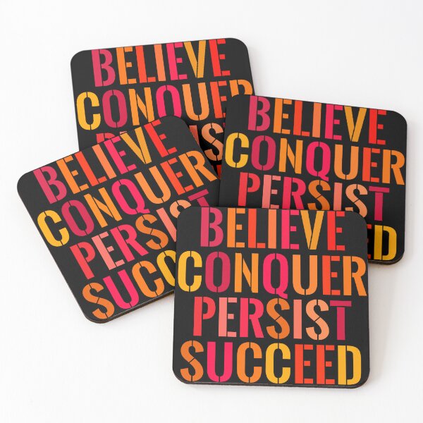 Item preview, Believe, conquer, persist, succeed. designed and sold by Flexteeshirt.