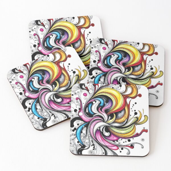 Item preview, Chaos & Harmony: Vivid Abstract Ink & Color Swirls designed and sold by FoisonDesigns.