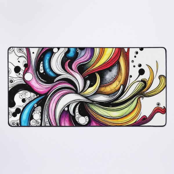 Item preview, Chaos & Harmony: Vivid Abstract Ink & Color Swirls designed and sold by FoisonDesigns.