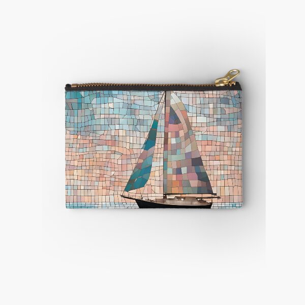 Item preview, Pastel Mosaic Sailboat at Sea designed and sold by Glam-OOTD.