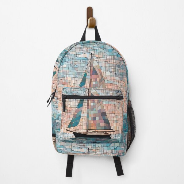 Item preview,  Pastel Mosaic Sailboat at Sea designed and sold by Glam-OOTD.