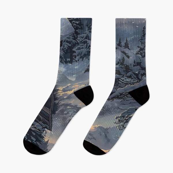 Item preview, a cozy cabin nestled deep within a snow-laden winter forest. designed and sold by CheerForGoods.