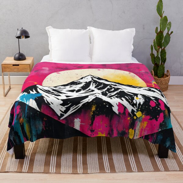 Item preview, Vivid Peaks: Neon Graffiti Mountainscape designed and sold by FoisonDesigns.