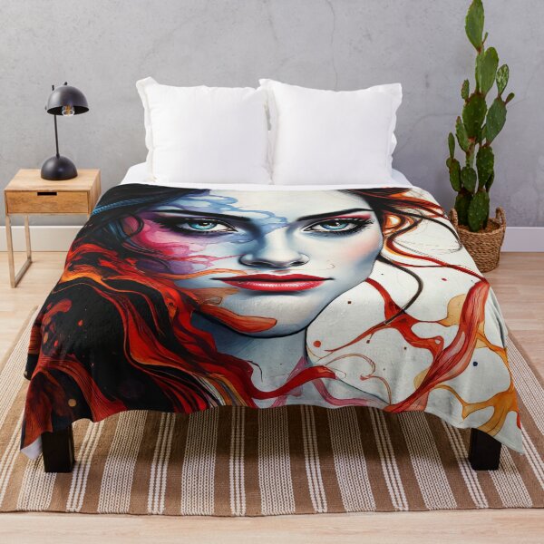 Item preview, Elemental Gaze: Fire & Ice Portrait designed and sold by FoisonDesigns.