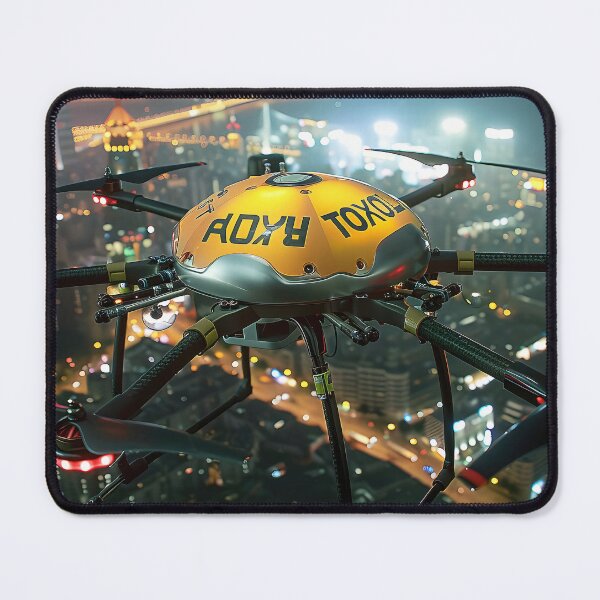 Item preview, captivating image showcases a high-tech aerial taxi drone. designed and sold by CheerForGoods.