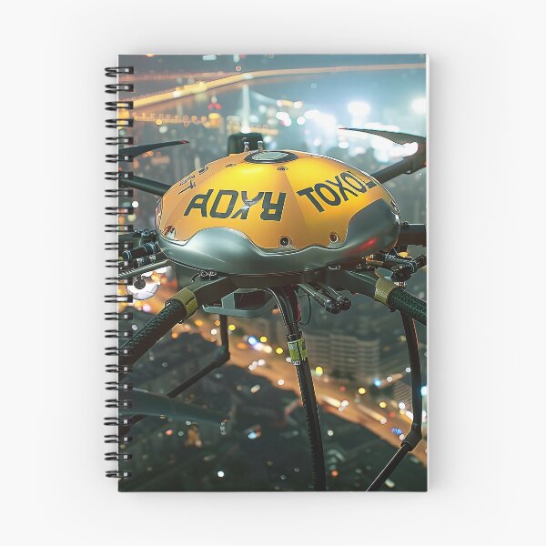 Item preview, captivating image showcases a high-tech aerial taxi drone. designed and sold by CheerForGoods.