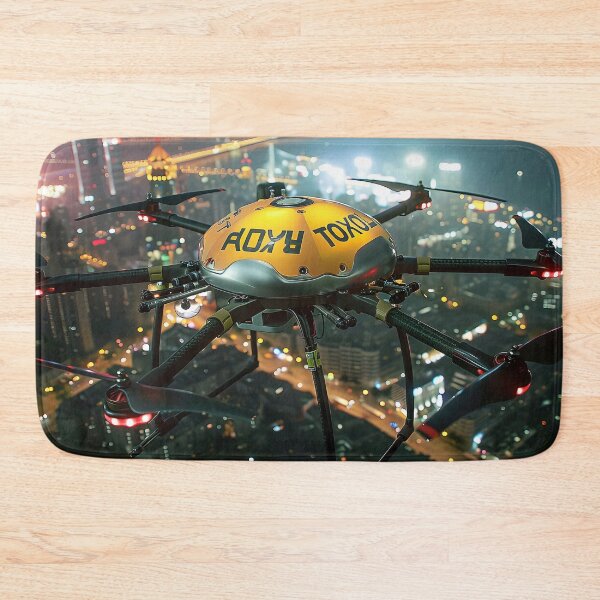 Item preview, captivating image showcases a high-tech aerial taxi drone. designed and sold by CheerForGoods.