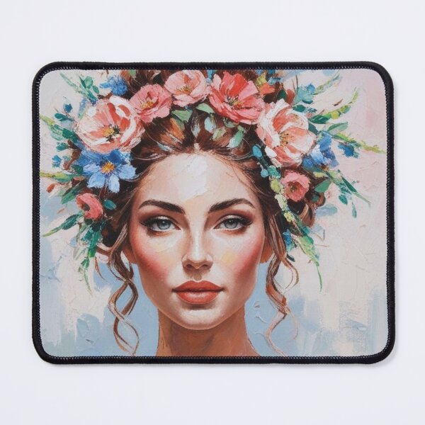 Item preview, A pallet knife painting of A portrait of a beauty woman designed and sold by PattaZone.