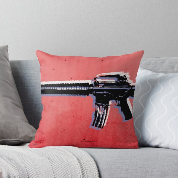 Item preview, M16 Assault Rifle on Red designed and sold by ArtPrints.