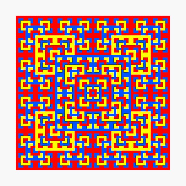 Vista previa del artículo con la obra «Cuadrado fractal», diseñado y vendido por Gargotaire.