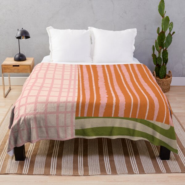 Item preview, Boho Patchwork Eclectic Pattern Mix in Blush Pink Orange Olive Green designed and sold by kierkegaard.