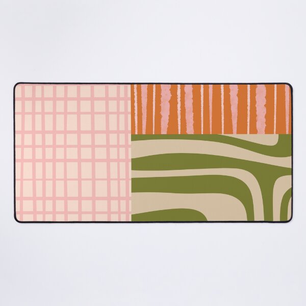 Item preview, Boho Patchwork Eclectic Pattern Mix 2 in Blush Pink Orange Olive Green designed and sold by kierkegaard.