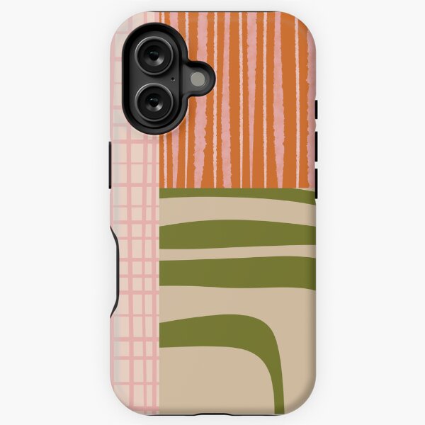Item preview, Boho Patchwork Eclectic Pattern Mix 3 in Blush Pink Orange Olive Green designed and sold by kierkegaard.