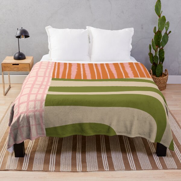 Item preview, Boho Patchwork Eclectic Pattern Mix 3 in Blush Pink Orange Olive Green designed and sold by kierkegaard.