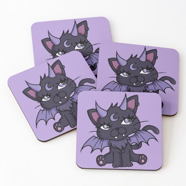 Item preview, Cute devilish kitten designed and sold by Fuchsiella.