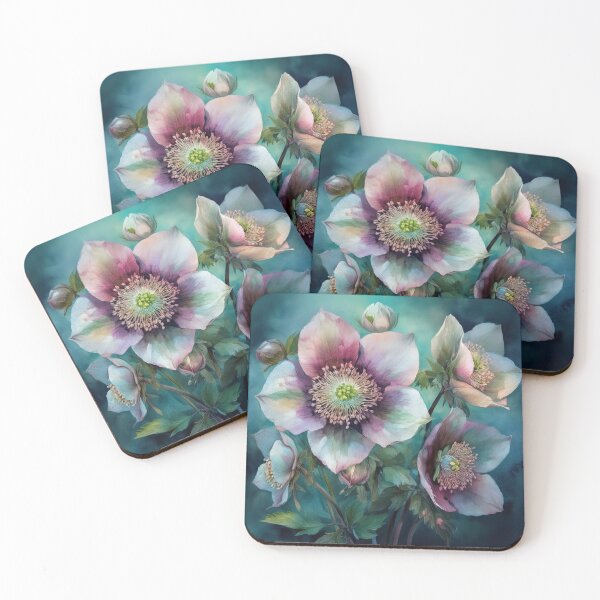 Item preview, white hellebores designed and sold by Valentina-V.