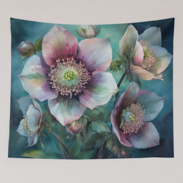Item preview, white hellebores designed and sold by Valentina-V.