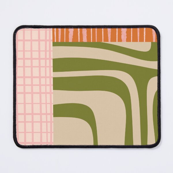 Item preview, Eclectic Patchwork Pattern Mix 4 in Blush Pink Orange Olive Green designed and sold by kierkegaard.