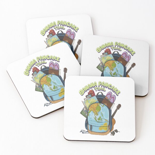 Item preview, Backpacking adventure Asia travel - Hippie Banana Pancake Trail Adventure designed and sold by stickercuffs.