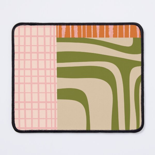 Item preview, Eclectic Patchwork Pattern Mix 5 in Blush Pink Orange Olive Green designed and sold by kierkegaard.