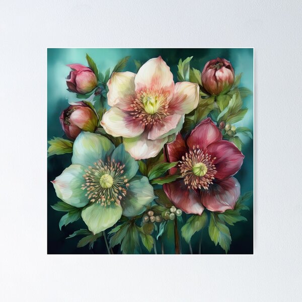 Item preview, hellebores designed and sold by Valentina-V.