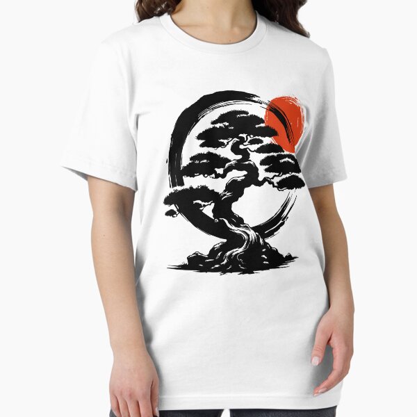 Aperçu de l'œuvre Cercle Enso et arbre Bonsaï Cercle Zen Enso Art japonais créée et vendue par PATTERN-ZART.
