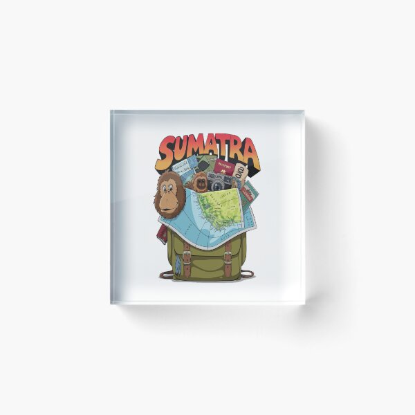 Item preview, Sumatra Indonesia Orangutan travel - Sumatra Asian Adventure Backpacking designed and sold by stickercuffs.