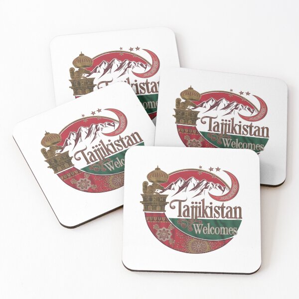 Item preview, Tajikistan Welcomes Flag Map Dushanbe, Amu-daria River designed and sold by AnimalsDH305.