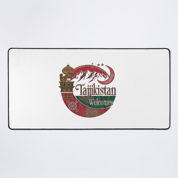 Item preview, Tajikistan Welcomes Flag Map Dushanbe, Amu-daria River designed and sold by AnimalsDH305.